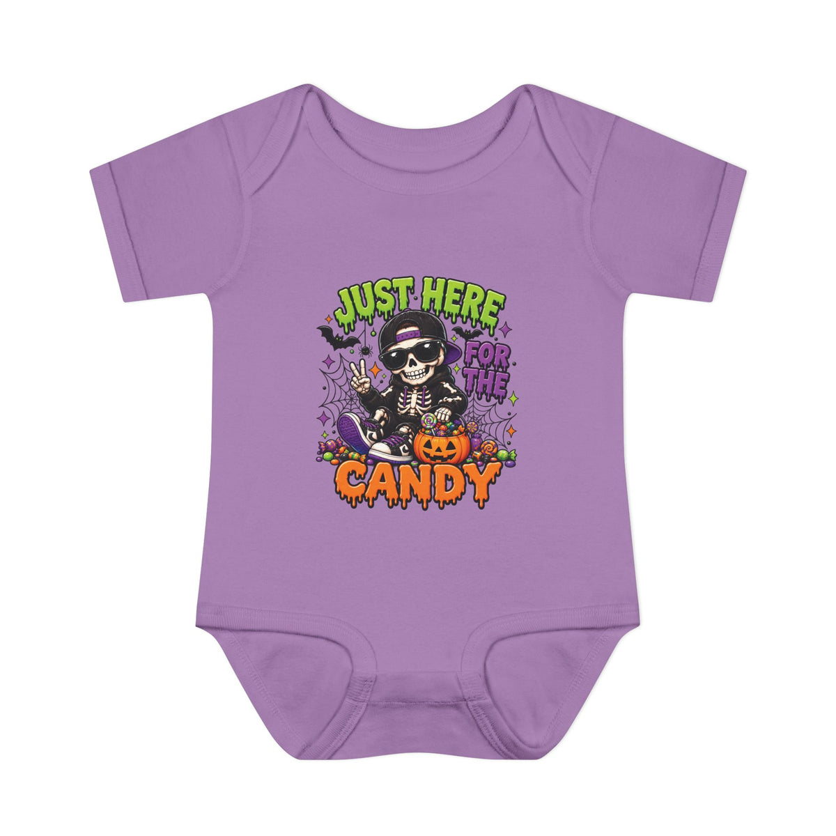 Infant Bodysuit / Just Here for the Candy Halloween Baby Onesie