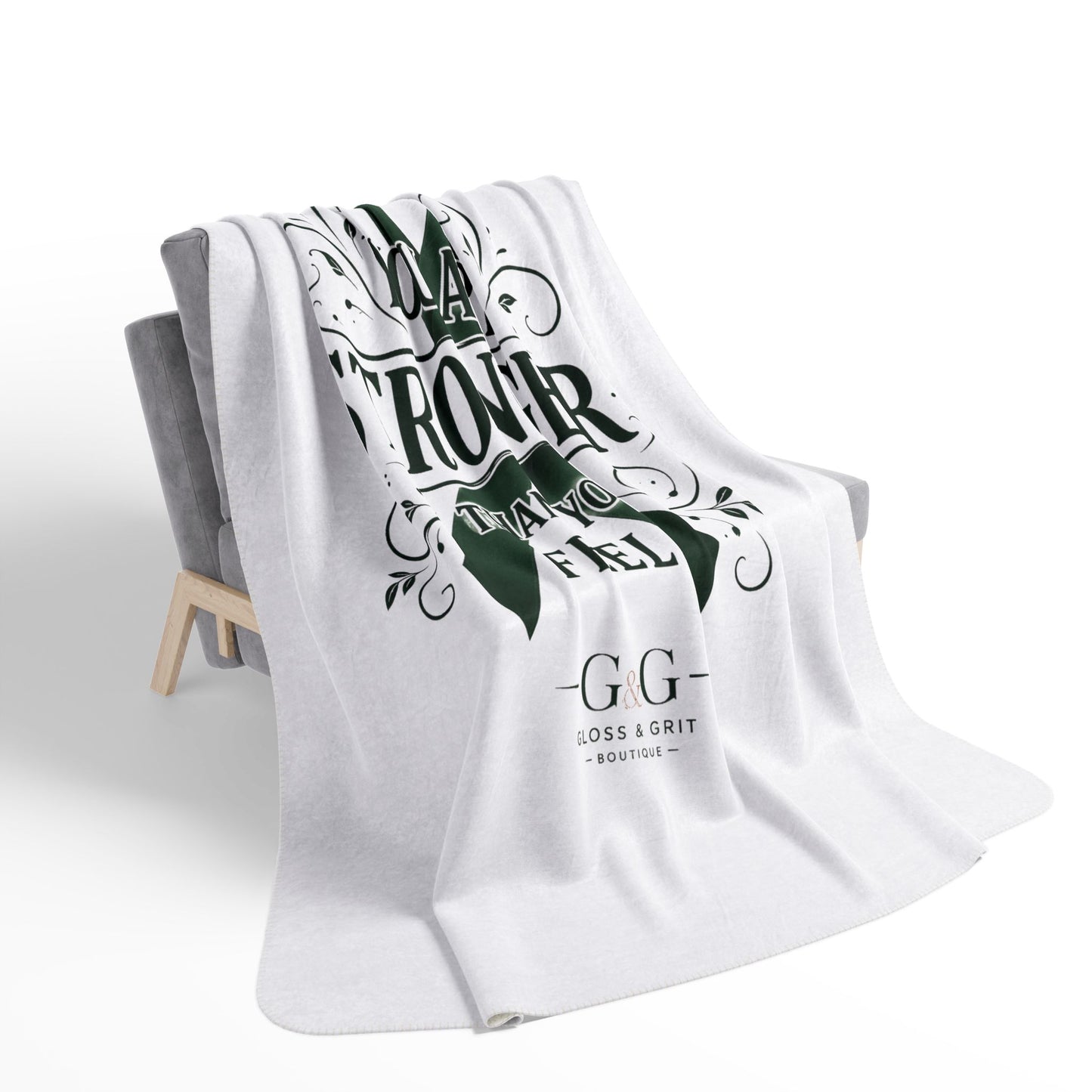 Awareness Fleece Sherpa Blanket — "You Are Stronger Than You Feel" Green Ribbon inspirational Gift