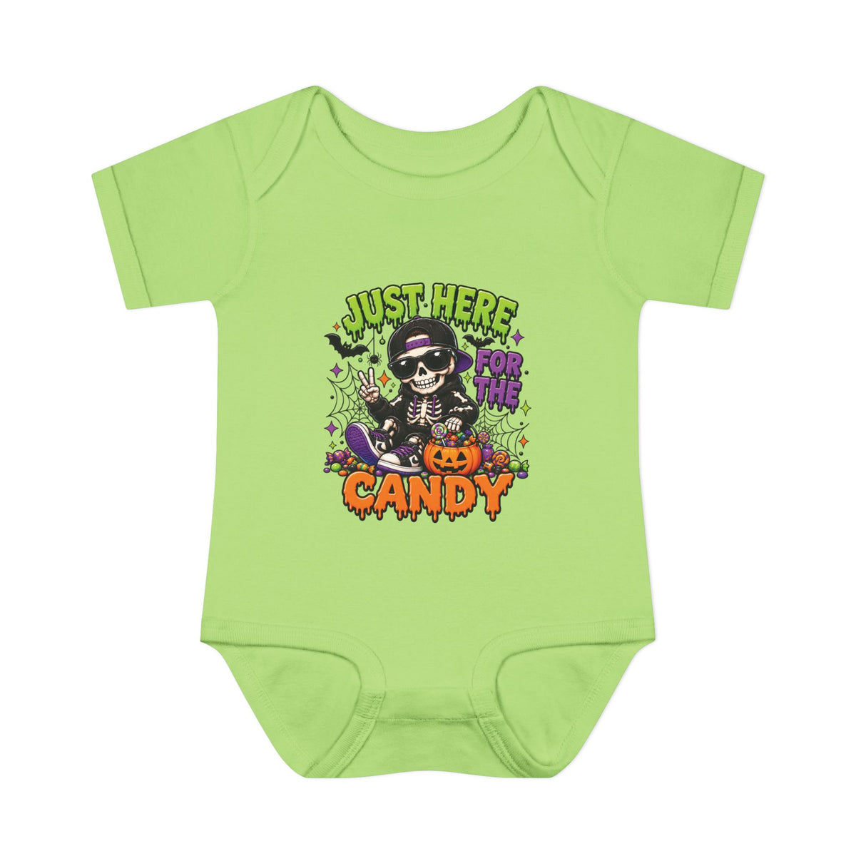 Infant Bodysuit / Just Here for the Candy Halloween Baby Onesie