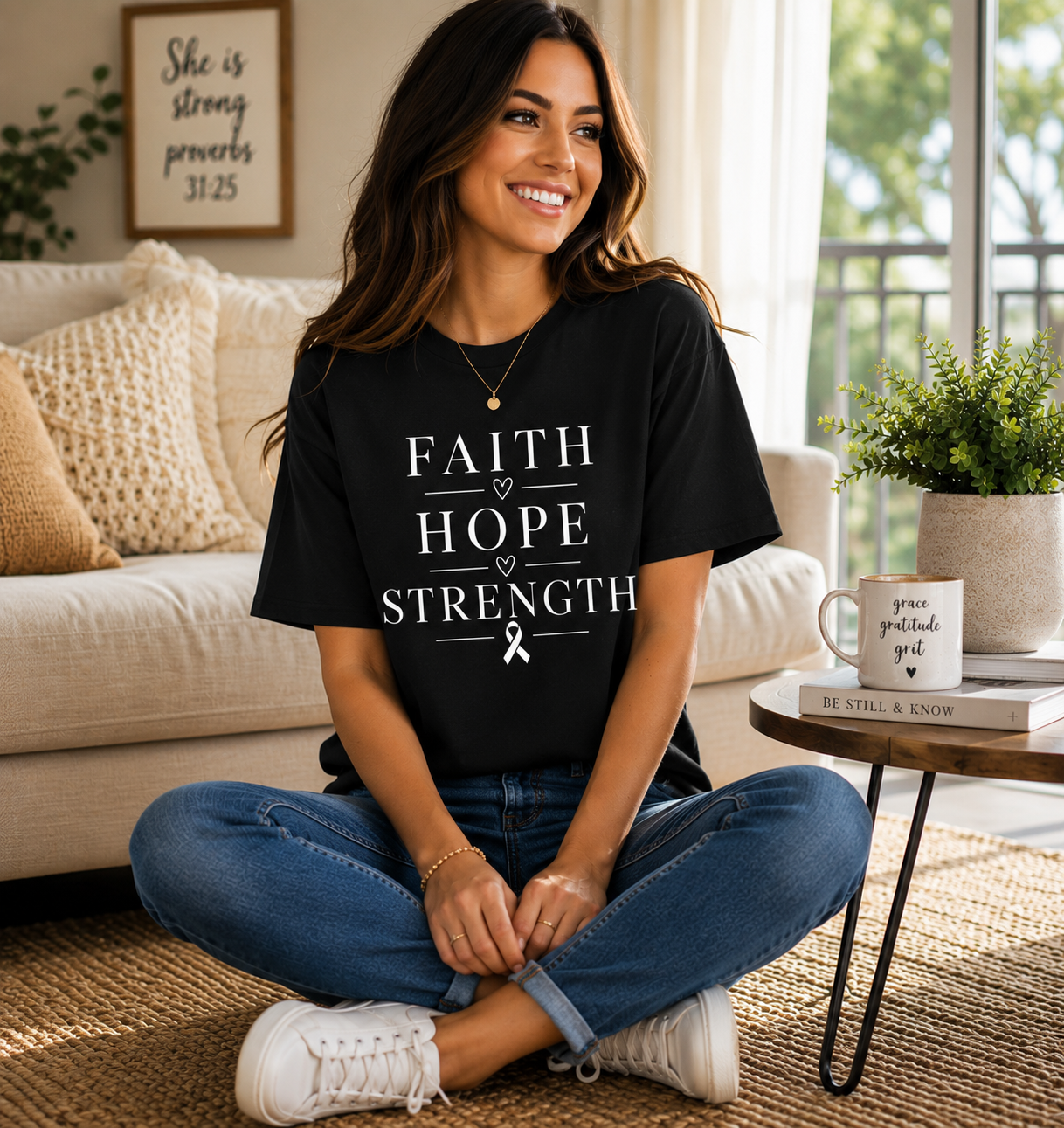 Faith • Hope • Strength Graphic Tee *