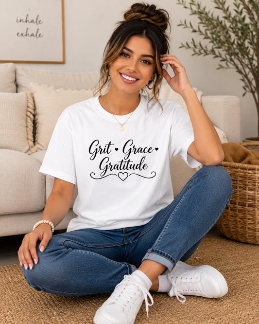 Grit • Grace • Gratitude Graphic Tee