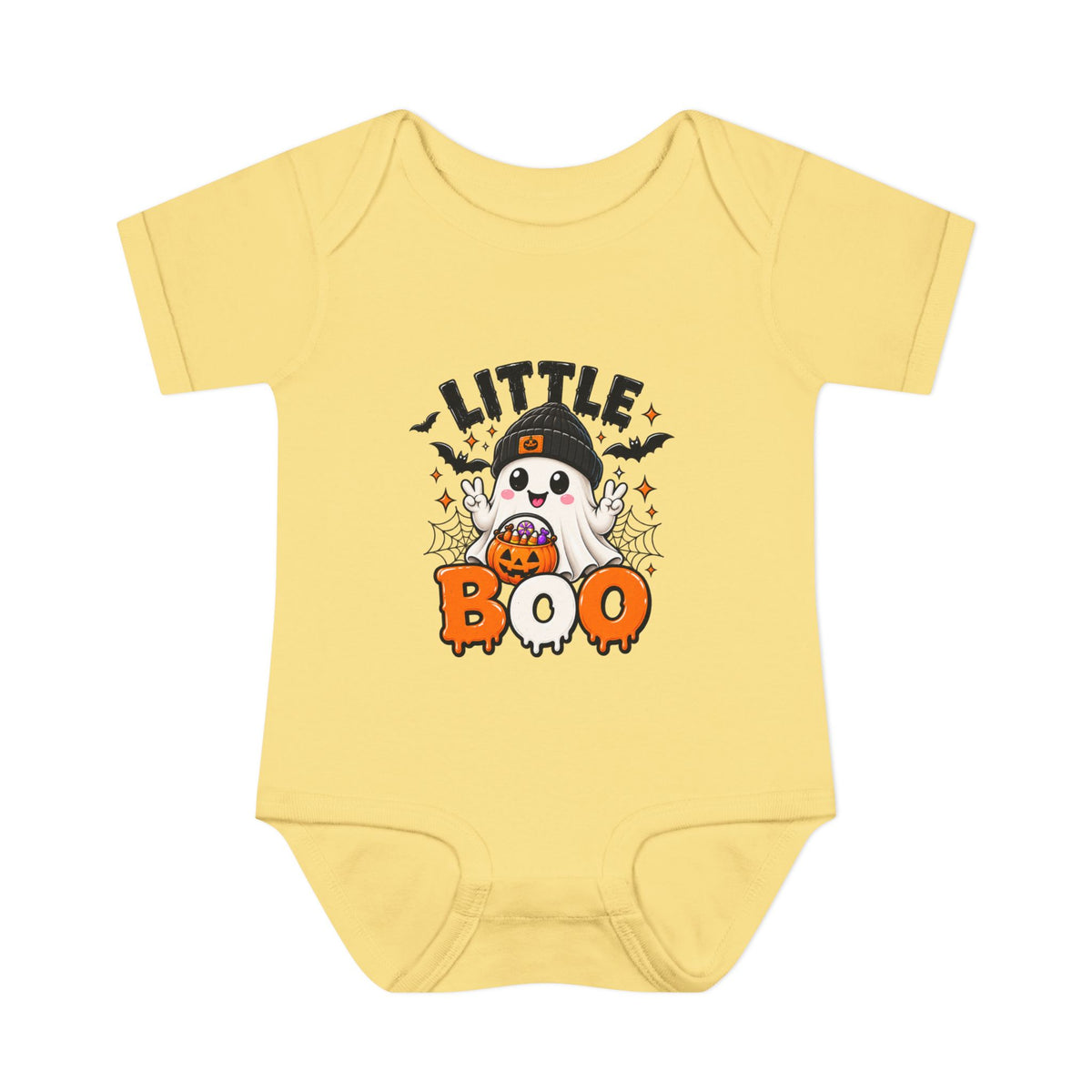 Baby Bodysuit — "Little Boo" Cute Halloween Ghost Onesie