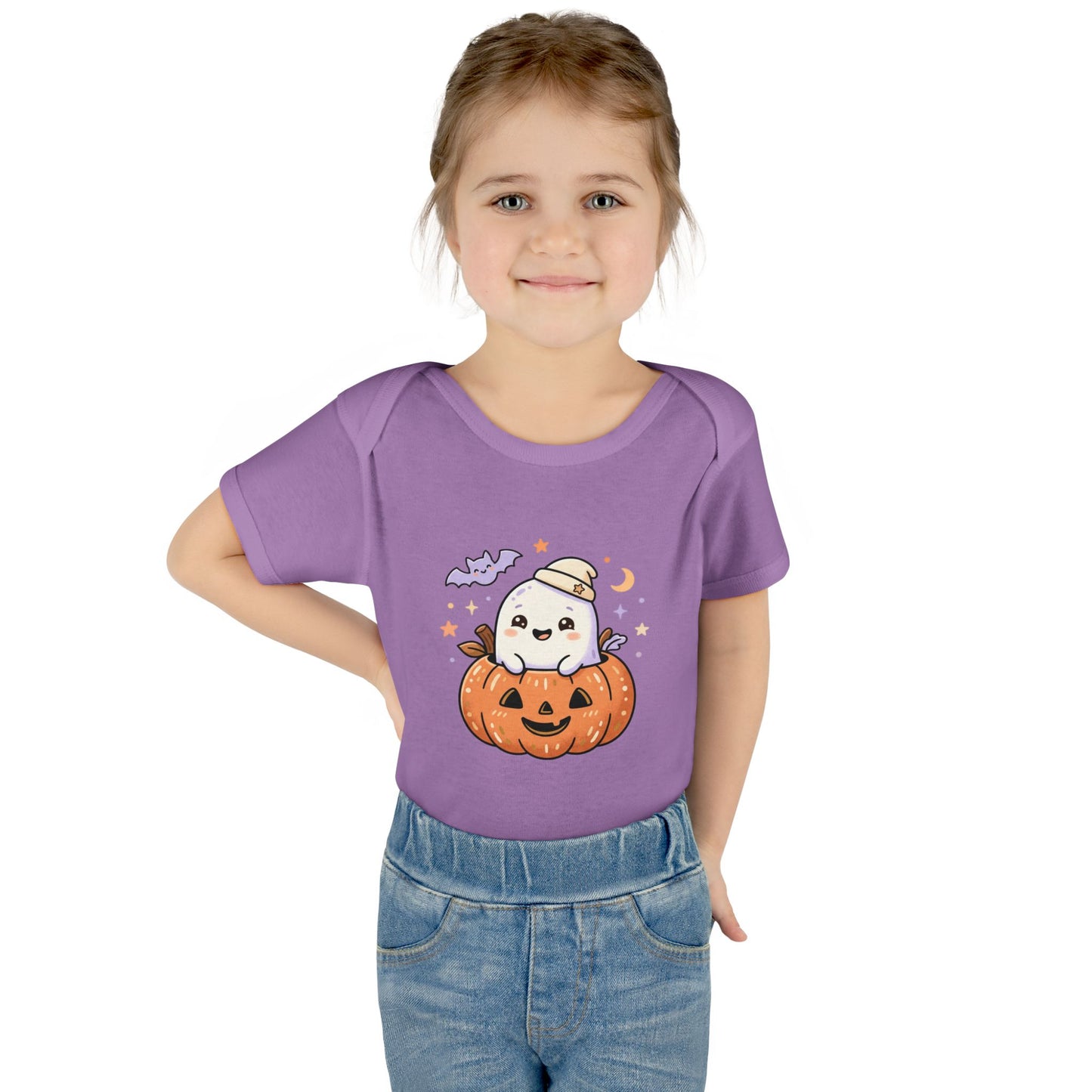 Halloween Baby Bodysuit — Cute Ghost in Pumpkin Infant Onesie