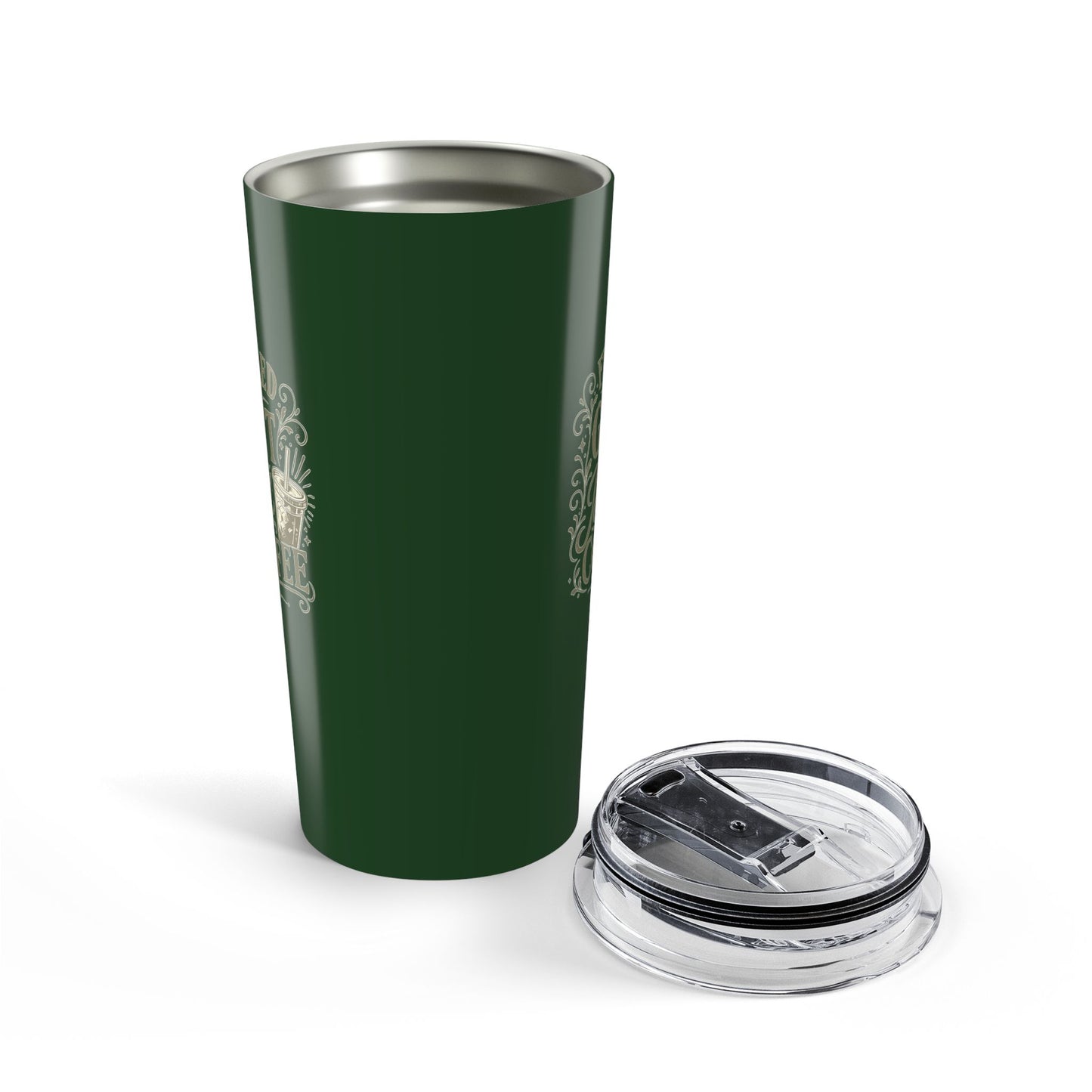 Fueled by Grit & Iced Coffee Tumbler-Forest Green
